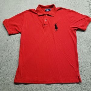 Polo by Ralph Lauren Shirt Mens 2XL Red Big Pony 3 Rubgy Golf Outdoors Casual‎